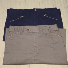 Ralph Lauren Pencil Skirt Lot 2 Size 10 Tan Khaki Leather Detail Navy Zip