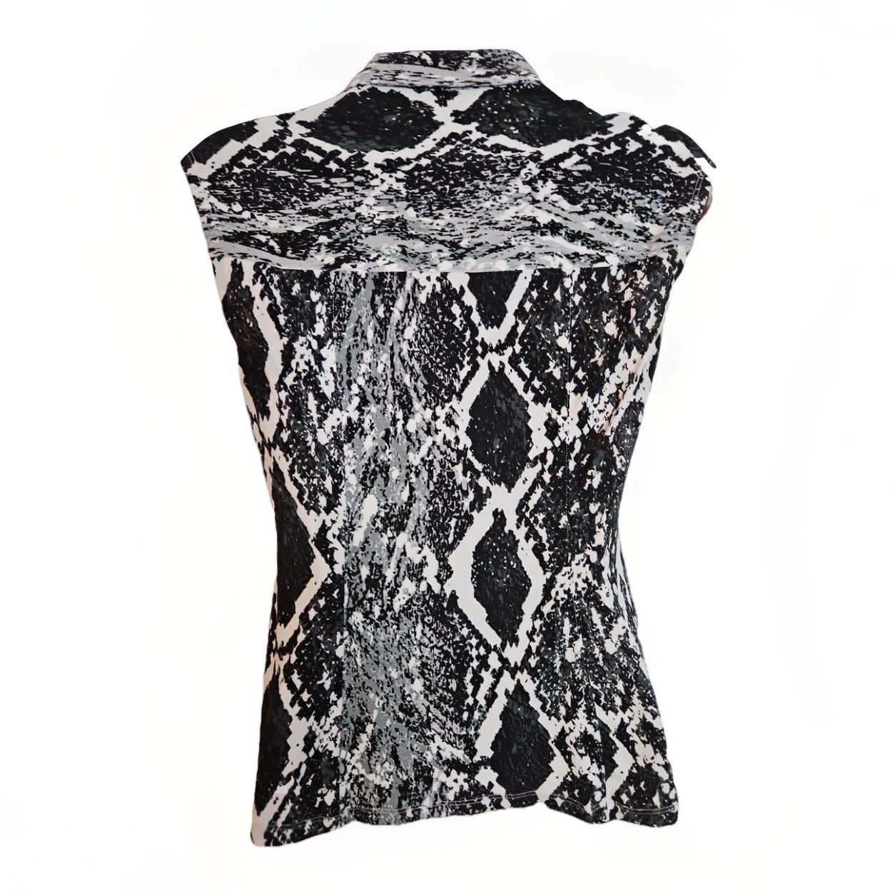 Cache Snake Print Sleeveless Collared Top Pearl S… - image 4