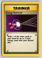 Energy Retrieval 81/102 Base Set Unlimited Pokemon Kinebuchi