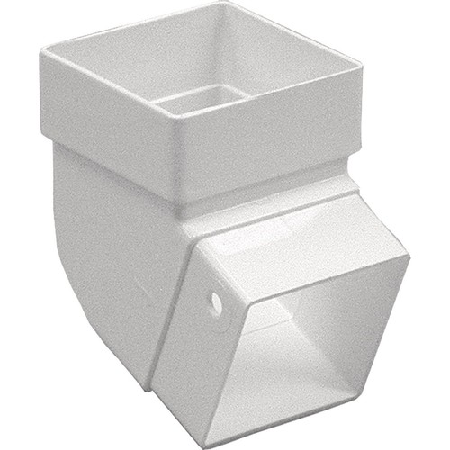 Amerimax 2 In. Contemporary Square White Vinyl Elbow T0525HP Pack of 20 Amerimax