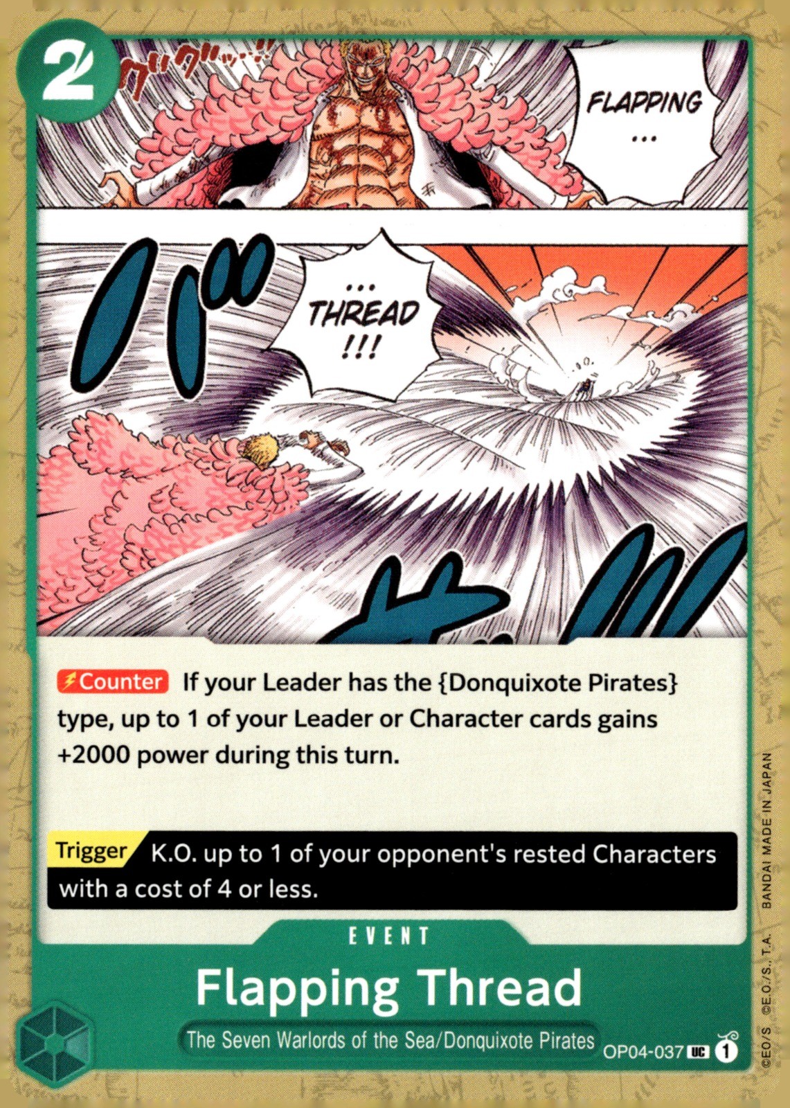 Flapping Thread UC Kingdoms of Intrigue Pre-Release Cards OP04-037 LP