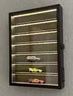 Car Display Case 21 Pcs LED Light Wheels Model 1/64 Diecast Matchbox Wood Rack