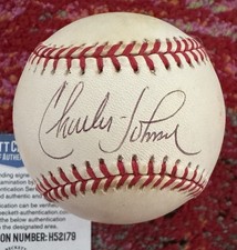 Charles Johnson Autographed Official 1997 World Series Ball Beckett Authenticity