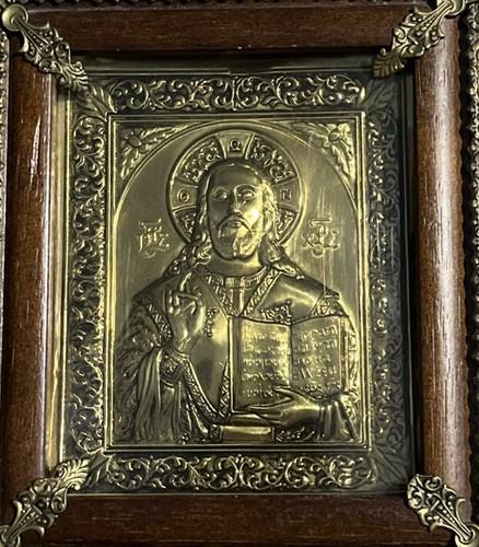 Jesus Christ Pantocrator Vintage Picture, Handcrafted In Greece, Delta-Pan Inc - 第 12/13 張圖片