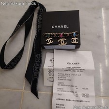 Chanel Hair Barrette Coco Charm Limited Colorful Rhinestone Pearl Rare Mint Near