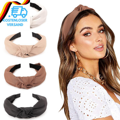 DRESHOW Haarreifen Damen Mädchen 4 Stück Verknotet Stirnband Haarreif Damen Boho