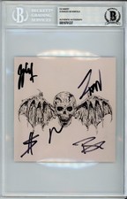 BAND SIGNED Avenged Sevenfold Life is But A Dream Autograph Card Beckett BAS COA