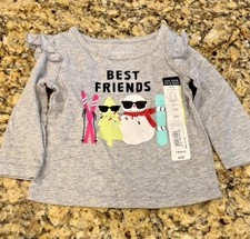 Infant - Okie Dokie "Best Friends " Christmas Long Sleeve Shirt Size 3 Months
