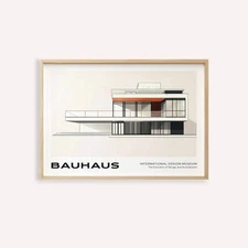 Architecture Art Print Bauhaus Modernist Geometric Minimalist Wall Decor