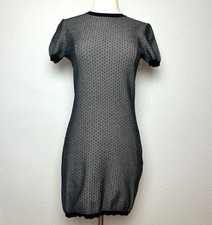Red Valentino Sweaterdress Womens Size S Black Polka Dot Stretch Made In Italy