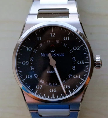 MEISTERSINGER Kaenos Open Date - Sonnenschliff Petrol Ref. KSOD939  NEU FULL SET - Bild 1 von 4