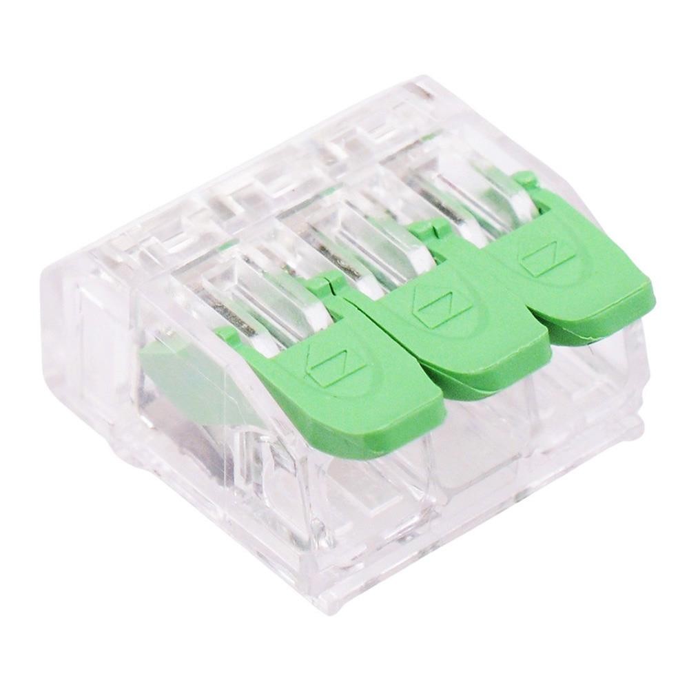 10 x 3 Way Spring Lever Terminal Block Splicing Connector 32A 450V