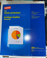 Staples Standard Sheet Protectors 125 Pack 10525 Clear PVC  Acid Free Archival