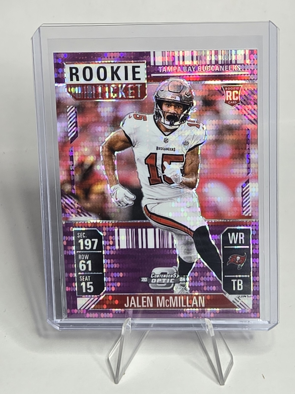 Jalen McMillan Panini Contenders Optic #72 Purple Pulsar