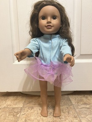 2014 LOTUS ONDA 015G 1802 18  DOLL LONG BROWN HAIR Vinyl & Cloth