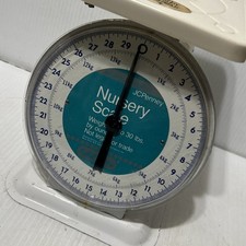 Vtg JC Penney Metal Nursery Scale Infants Toddlers 30LB White Meat Kitchen Oz Kg