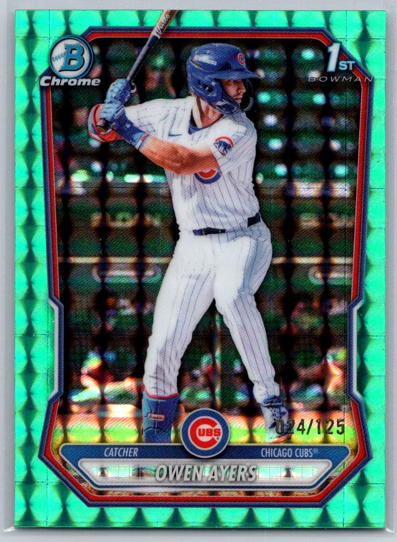 2025 Bowman Chrome OWEN AYERS #BCP-214 Aqua Mosaic Refractor /125