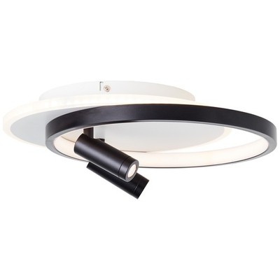 Brilliant Eunomia LED Deckenleuchte 35x30cm 2flg schwarz/weiß, Metall/Kunststoff