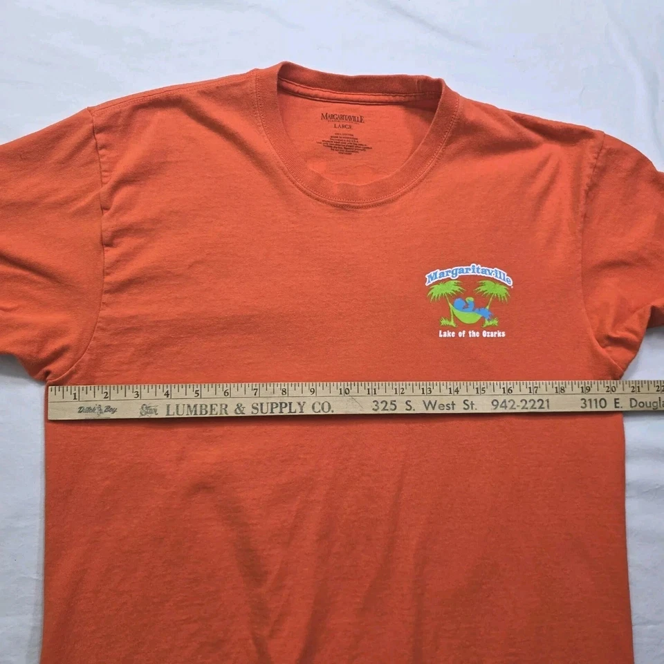 Camisa Jimmy Buffett Para Hombres Grande Naranja Lake Of Ozarks Camiseta Estampada Loro Fiesta Foto 4 de 4