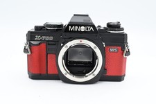 Minolta X-700 35mm Film SLR Camera Body, Black with Red Grips