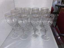 Waterford Marquis Crystal Hanover Gold Rim Gl...