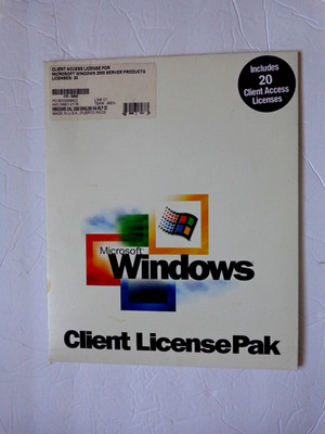 Microsoft Windows 2000 Server - 20 Client License Pak Only