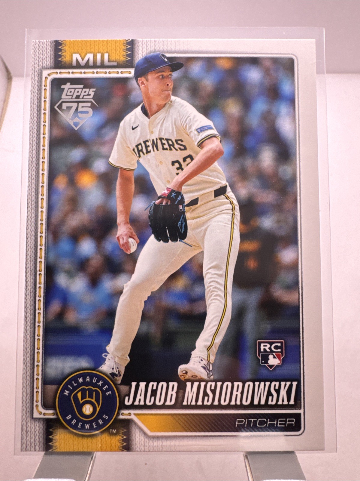 2026 Topps Series 1 #10 Jacob Misiorowski (RC) Milwaukee Brewers