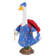 Back to School Goose Outfit Porch Goose Statue Clothes Costume Decoration wit...