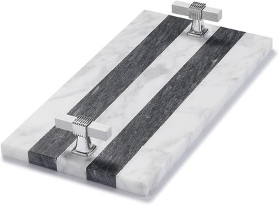 Guest Towel Holder Tray for Bathroom, Marble Guest Napkin Holder,