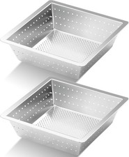 2 Pcs 10 x 10 x 3'' Stainless Steel Commercial Floor Drain Strainer
