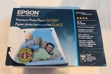 EPSON Premium Photo Paper GLOSSY 4"x6" 100 Sheets Inkjet Paper NEW