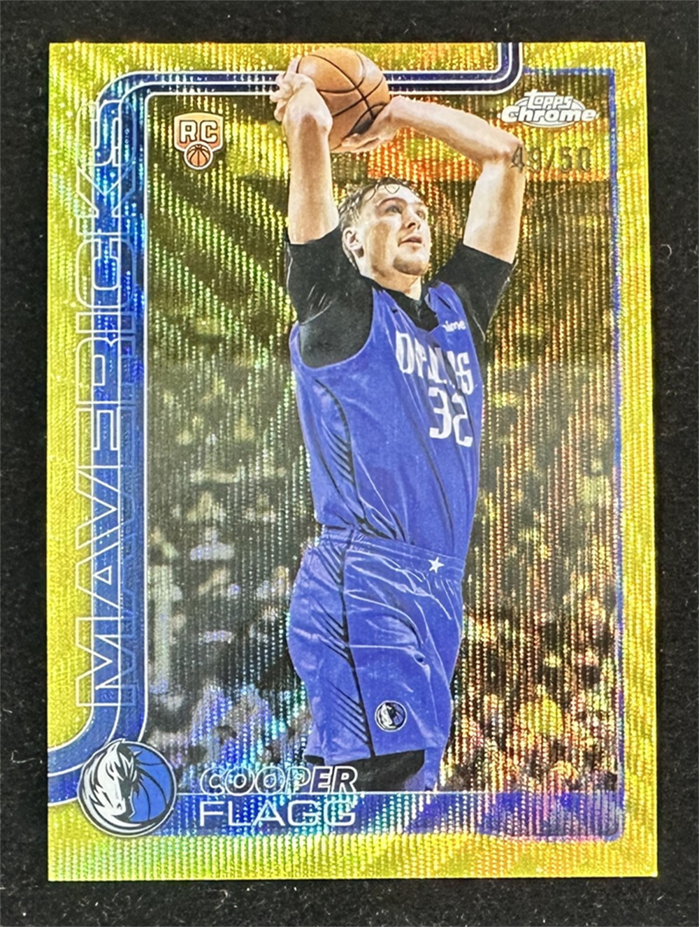 2025-26 Topps Chrome Cooper Flagg #251 Gold Wave Refractor Rookie RC /50
