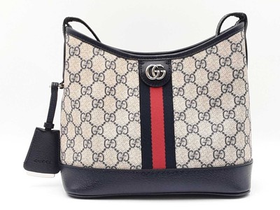 Gucci Ophidia Blue Small Shoulder Bag In Gg Supreme Canvas & Leather Fw0326czxdu