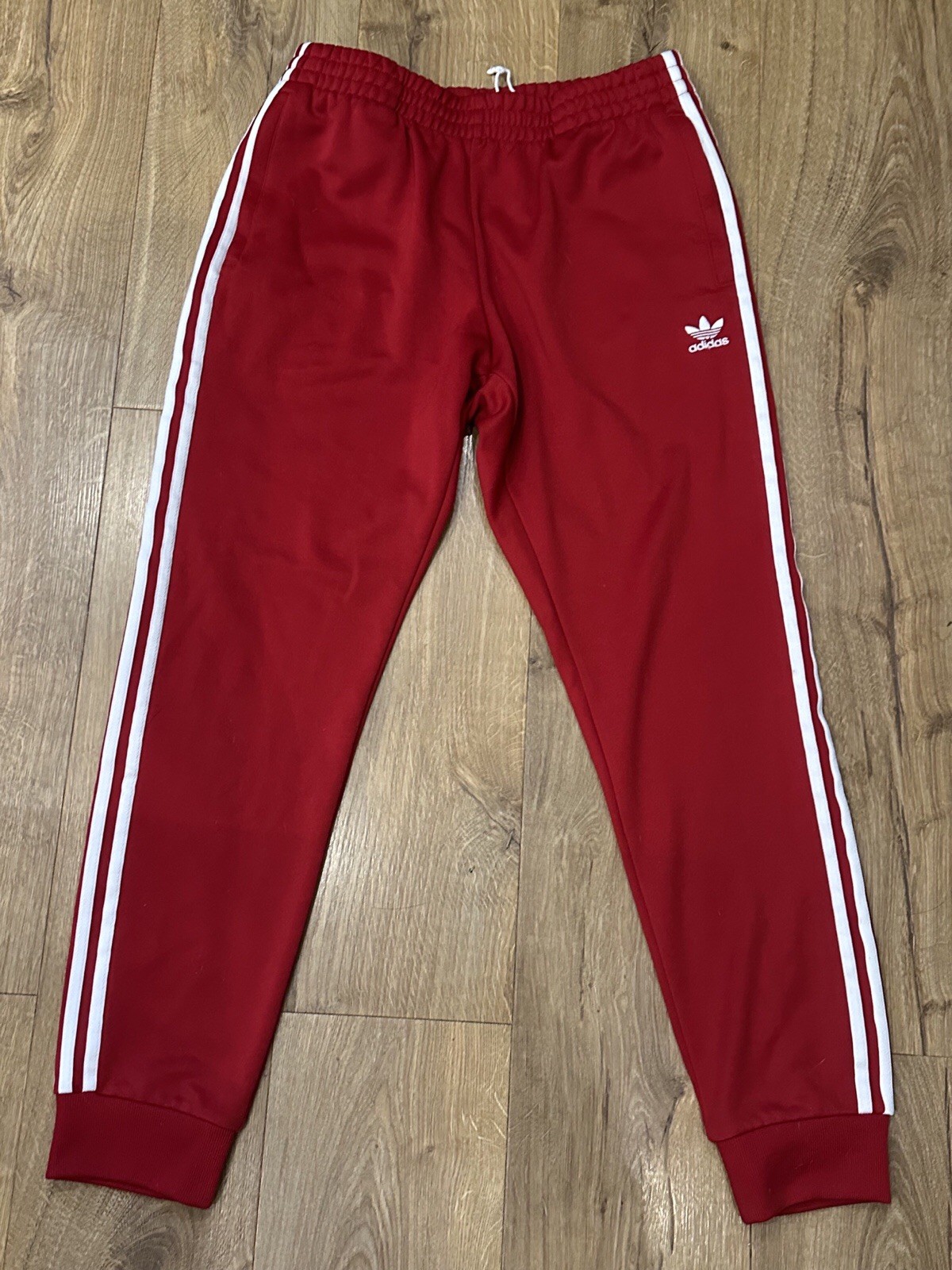 Adidas Originals Red Tracksuit Bottoms Men's Medium W32-34" L29” Large Joggers thumbnail 9