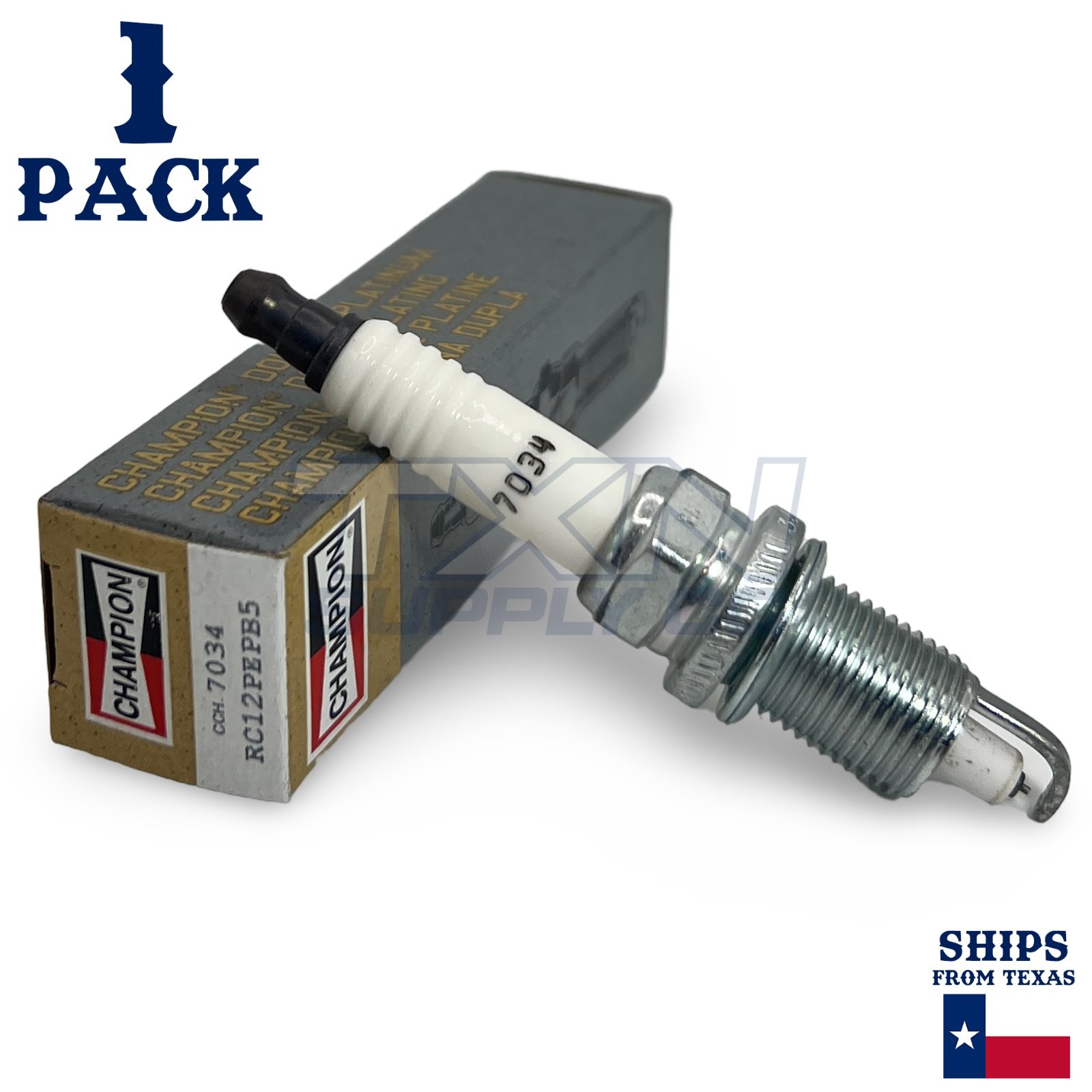 Champion 7034 Double Platinum Spark Plugs RC12PEPB5 - 1 Pack