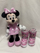 DISNEY MINNIE MOUSE BOOTS SIZE 7 NEW MINNIE MOUSE PLUSH 18 INCH GREAT CONDITION