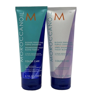 Moroccanoil  Blonde Perfecting Purple Shampoo & Conditioner 6.7 fl.oz Duo