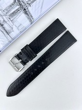 Handmade Black Snake Leather Watch Strap 18/16mm 316L Buckle