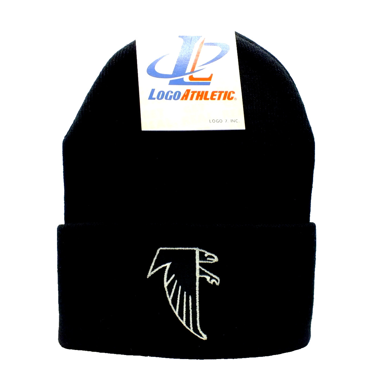 ATLANTA FALCONS NFL CUFFED KNIT BEANIE LOGO 7  VTG 90'S HAT OSFA CAP NEW NWT