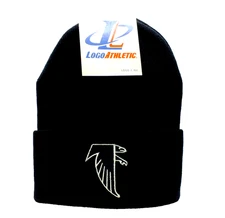 ATLANTA FALCONS NFL CUFFED KNIT BEANIE LOGO 7  VTG 90'S HAT OSFA CAP NEW NWT