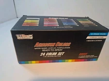 US Art Supply 24 Color Acrylic Airbrush Leather &Shoe Paint Set Opaque Colors☘️