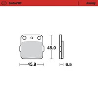 Moto-Master Bremsbelag (FüR: Honda CR 80 RB (Gross Rad) HE04 96-02 Vorne )
