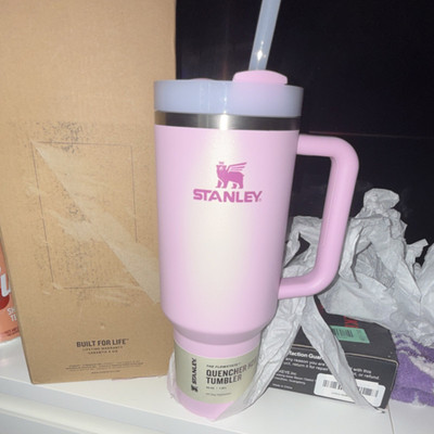 Stanley Quencher H2.0 40 oz Pink Insulated Tumbler with Lid & Straw