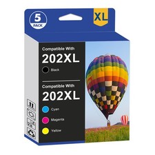 5pk T202XL 202 XL Ink Cartridges For Epson Expression XP-5100 WorkForce WF-2860