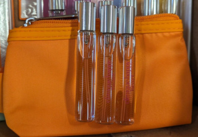 Lot of 3 Clinique Happy Heart Perfume Spray EDP 0.17 oz/5ml Ea 15 ml+ Travel Bag