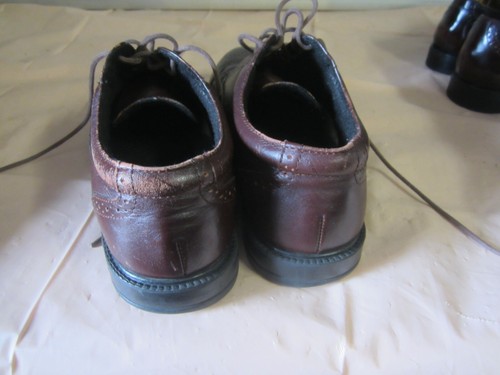 (3 pares) Zapatos de vestir vintage de cuero/superior para hombre talla 7,5 excelentes coleccionables. - Imagen 10 de 19
