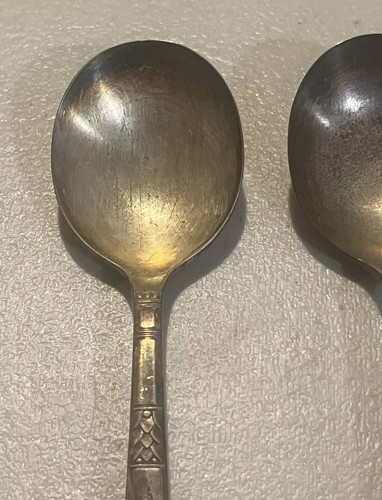Oneida-Rogers 1881 LILAC TIME Silverplate Soup Spoons Flatware Silverware 2 - Picture 4 of 10