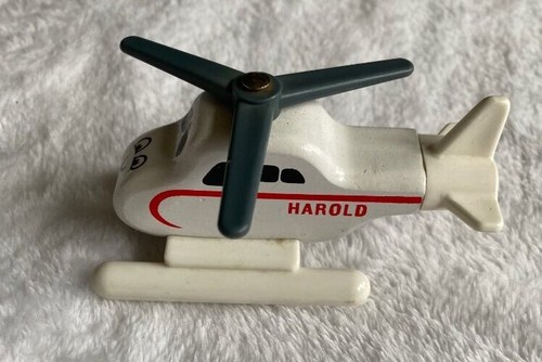 Vtg 2000s White Harold Helicopter Thomas Train & Friends Wooden Railway