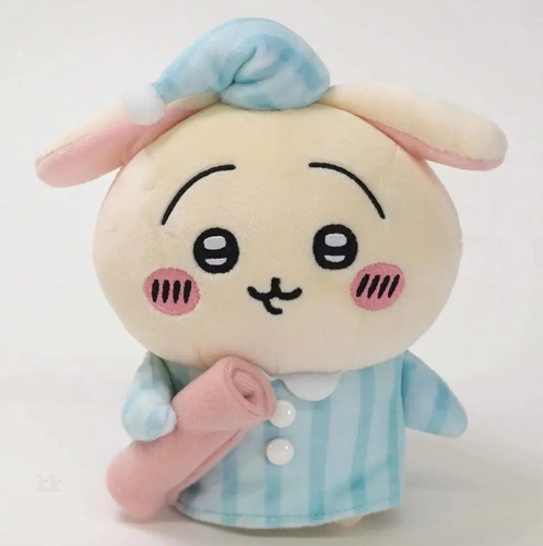 Japan Chiikawa usagi rabbit Potetama Pajama Party Squishy Sleeping Bear rare NEW - Picture 2 of 12