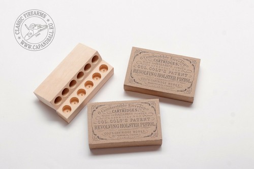 Civil war Colt style revolver cartridge box in .44 caliber (2pc) - 第 1/3 張圖片
